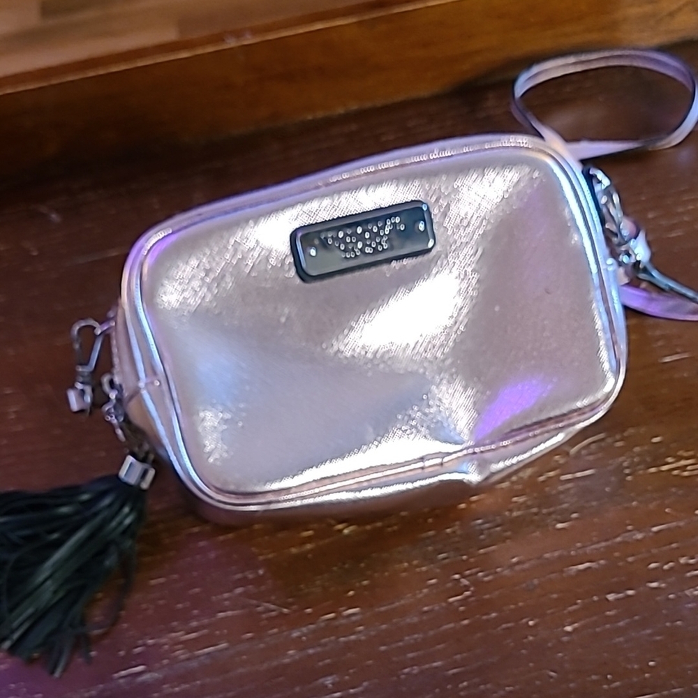 Metallic Pink Crossbody Bag